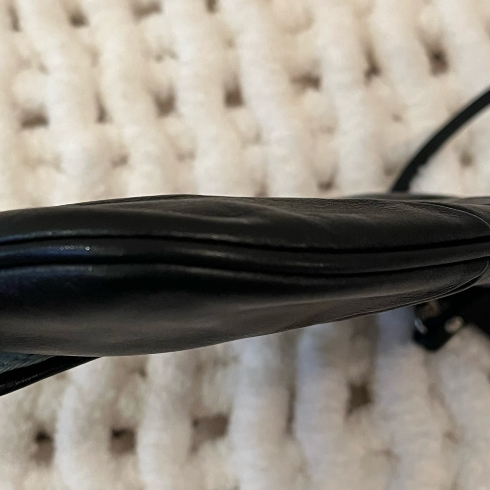Coach Black Leather Pleated Clutch/ Wristlet - Picture 7 of 11